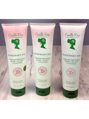 3pk CAMILLE ROSE 8.5oz Rosemary Oil Strengthening Hair Scalp CLEANSER NEW Sealed